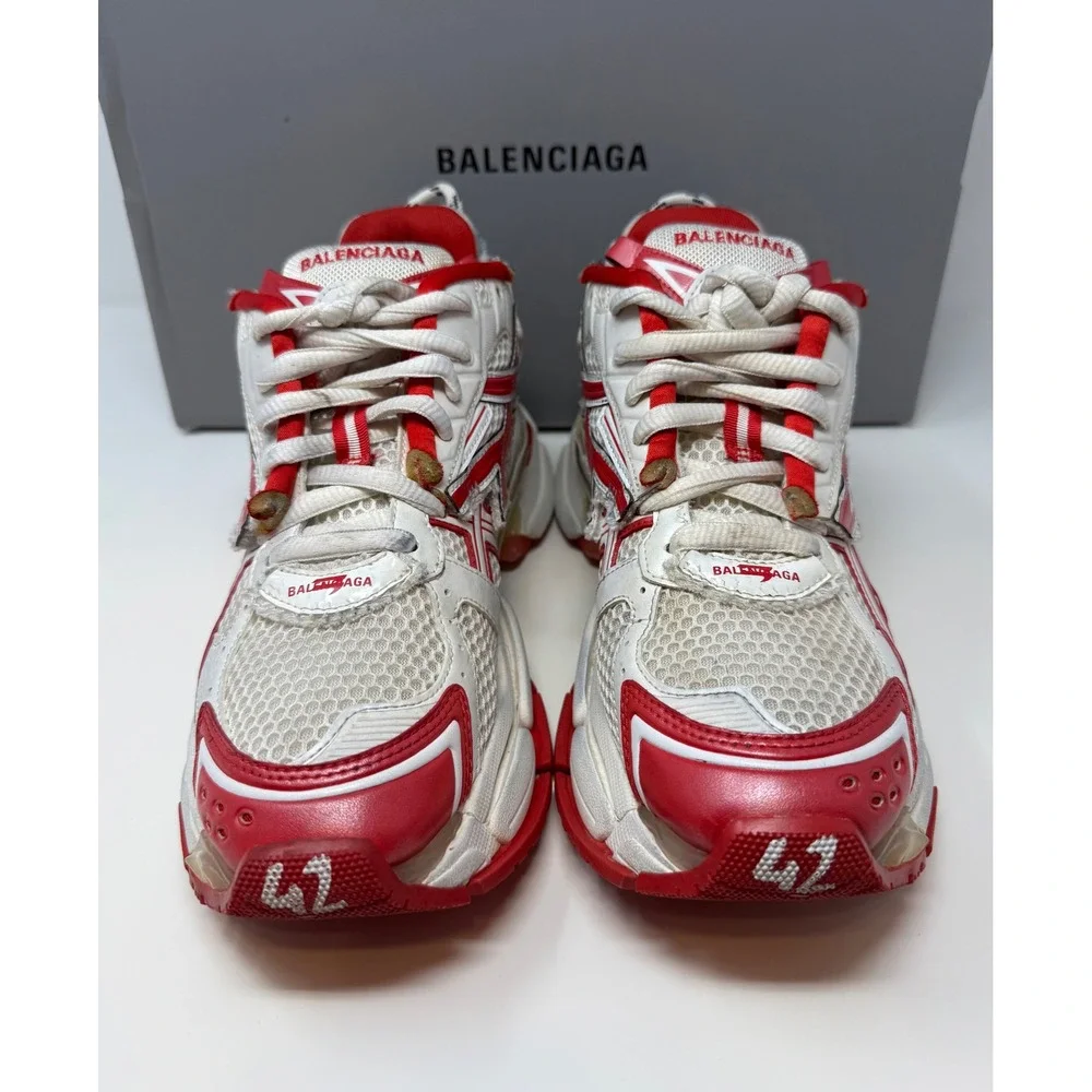 Balenciaga Runner Sneaker Red/White Size 9 US 42 EU
